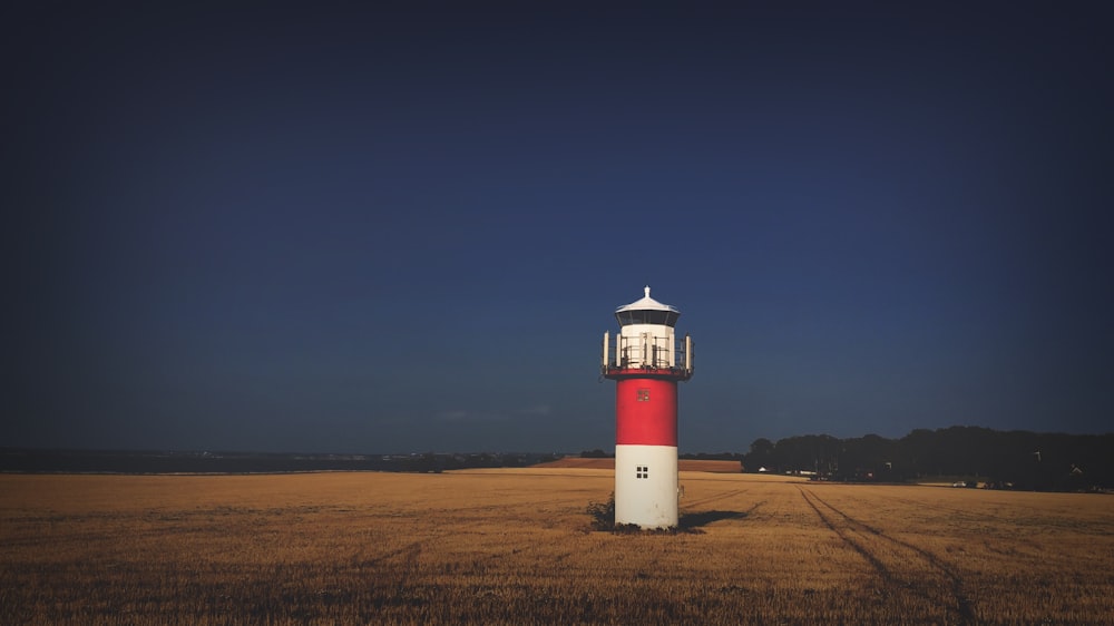 red and white lighthouse