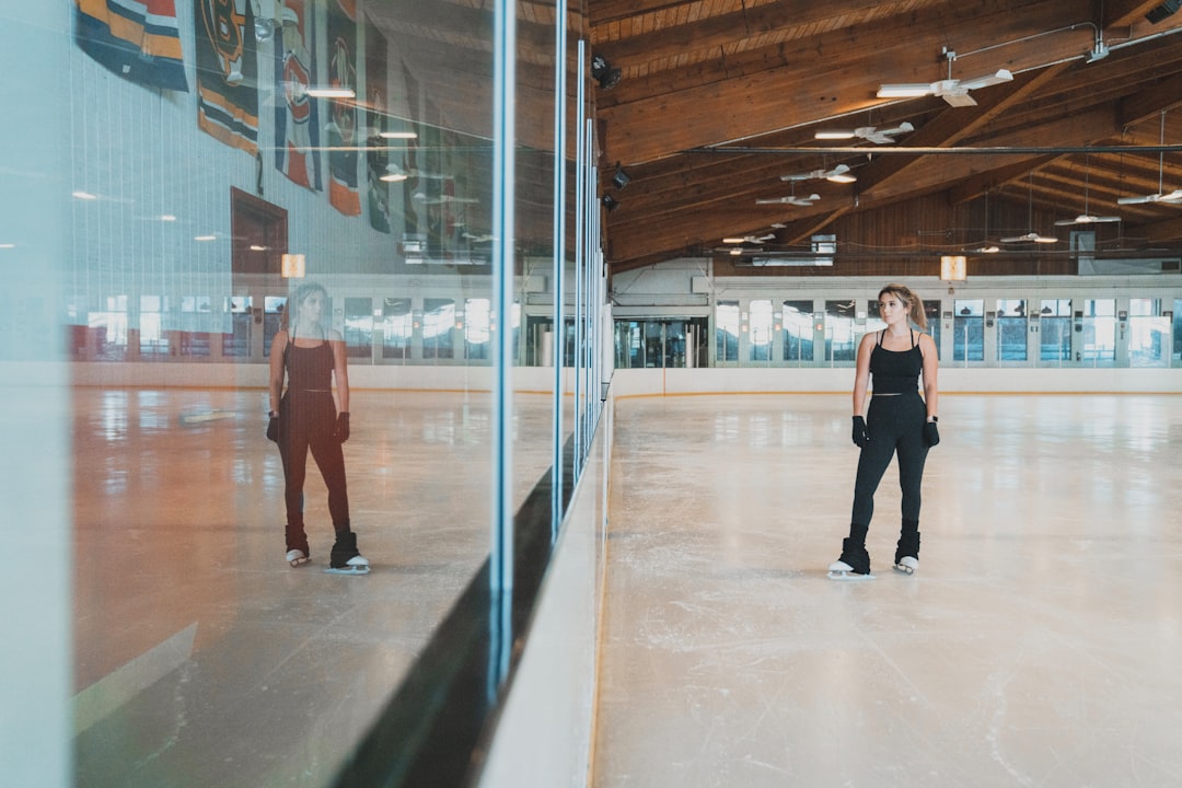 woman ice skating