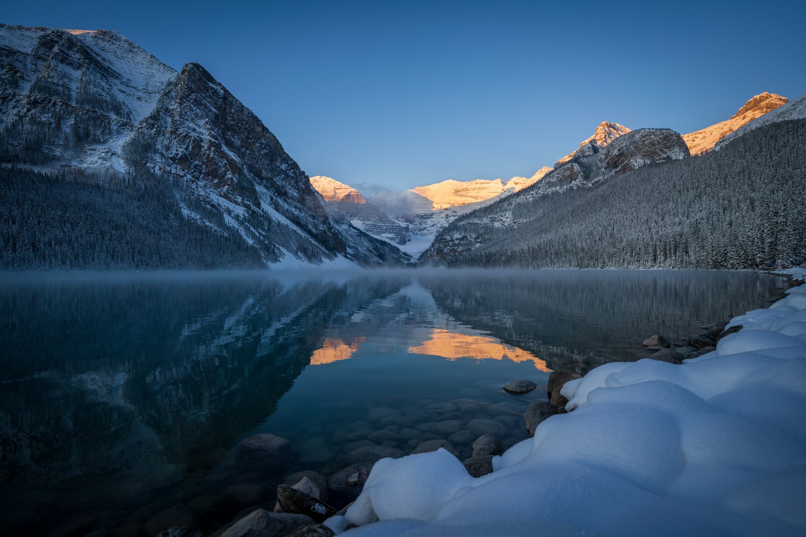 Sony a7R IV + Tamron 17-28mm F2.8 Di III RXD sample photo. Snowy lake landscape photography