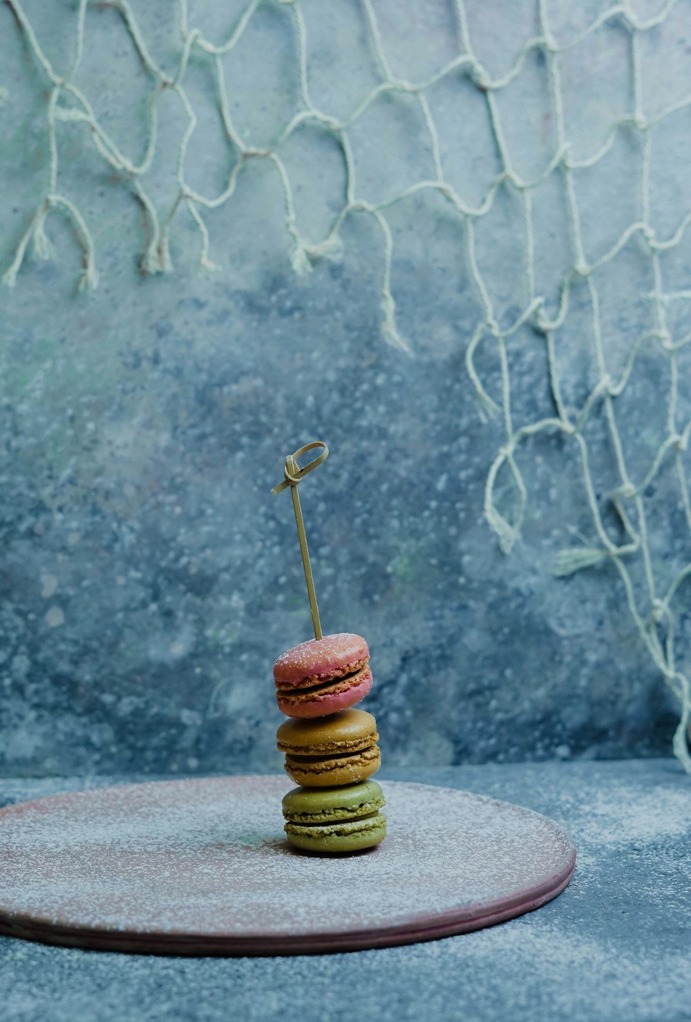 three French macarons