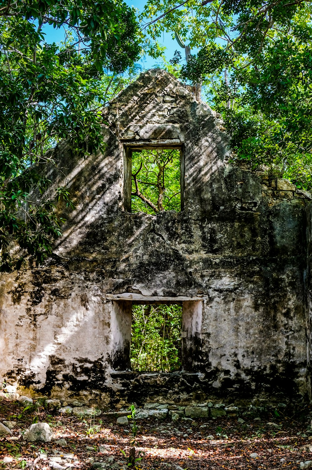 wrecked building