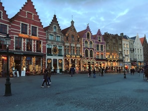 A panoramic view of Españita’s main square with festive decorations during a local event.