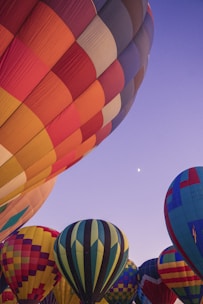 assoted-color of hot air balloons
