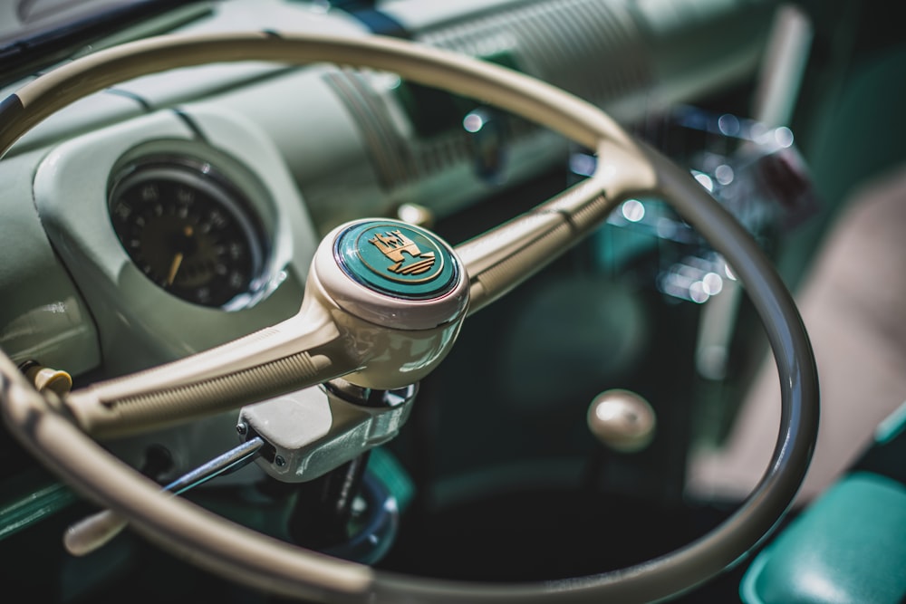 brown steering wheel