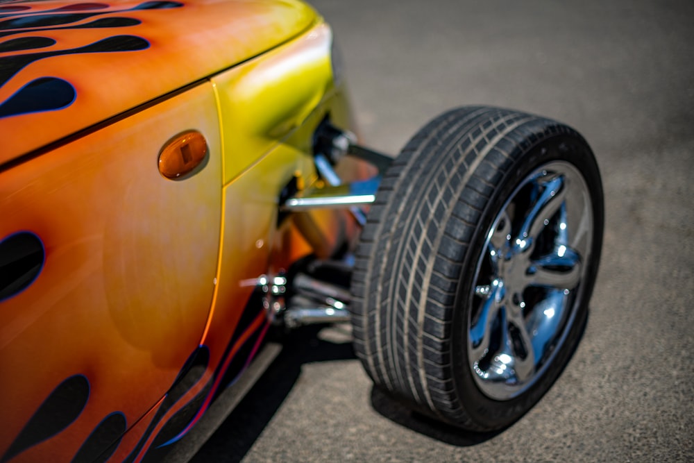 orange and yellow vehicle