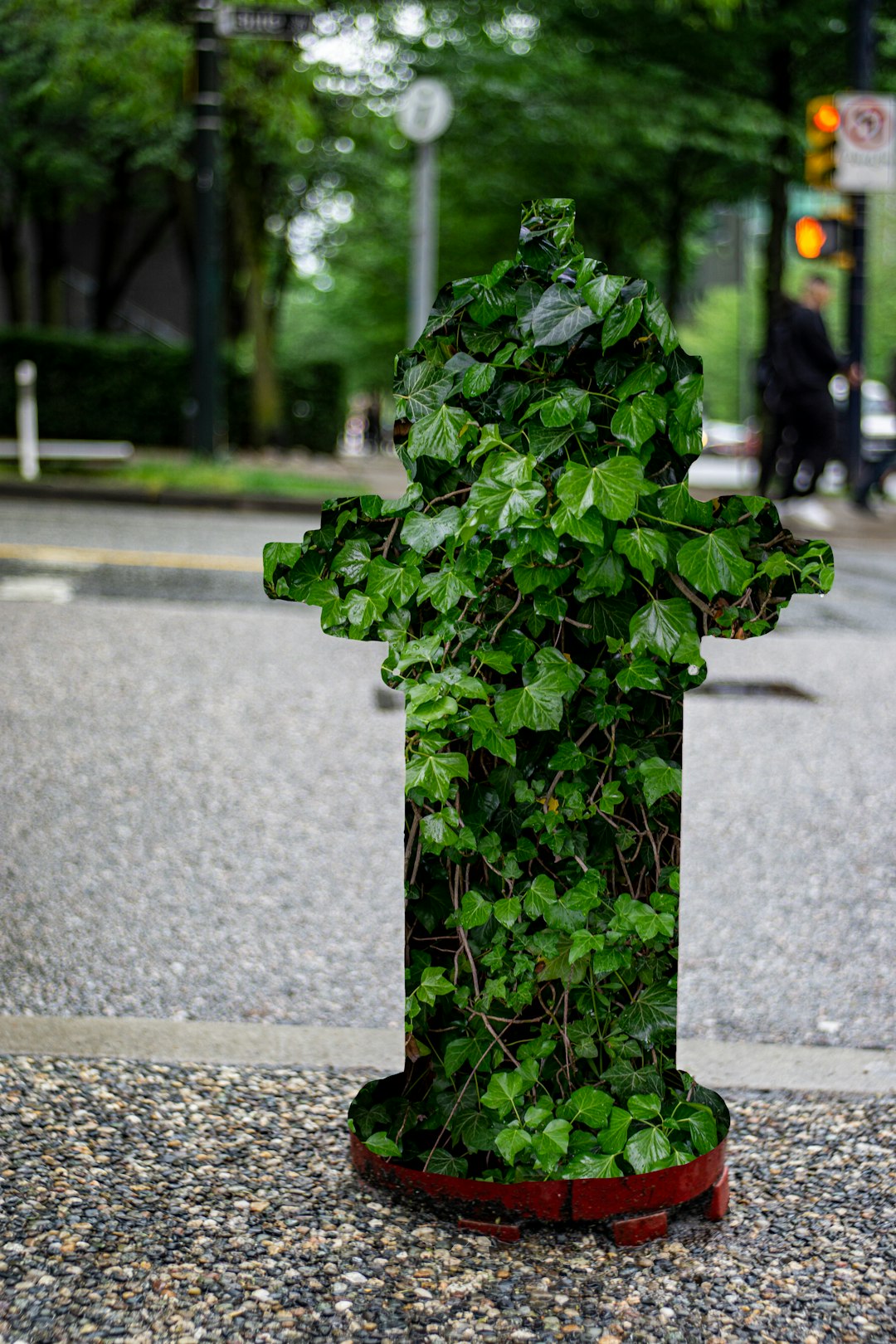 fire hyrdant with vine plant