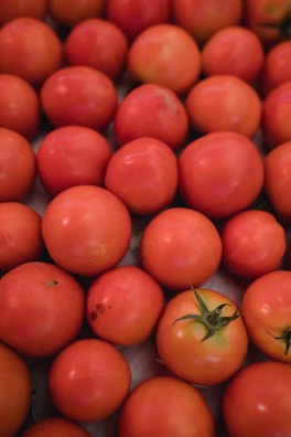 A selection of ripe tomatoes ready for purchase.