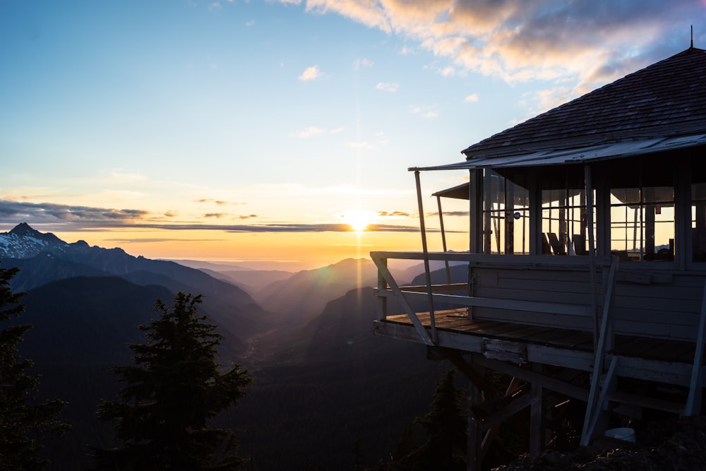 cabin on hill