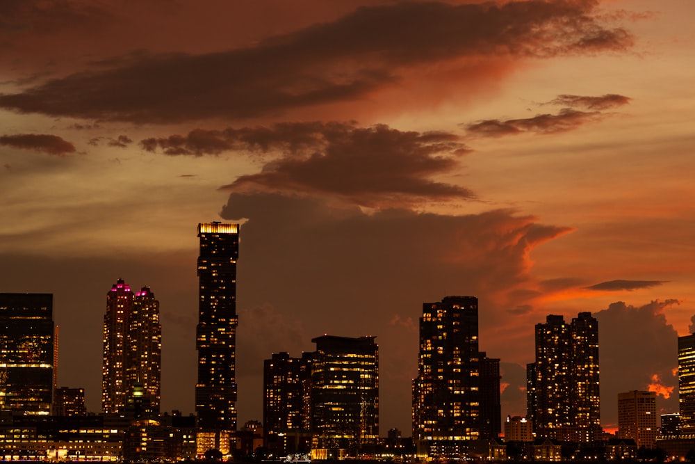 a view of a city at night from across the water