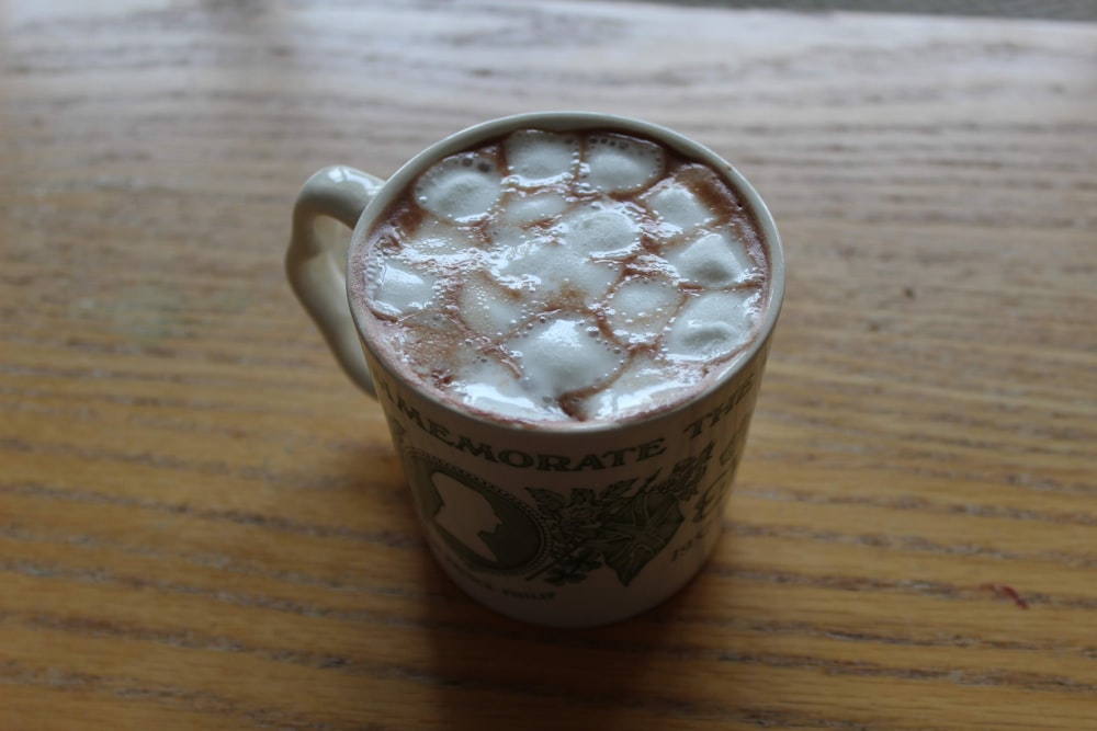 latte on beige ceramic cup