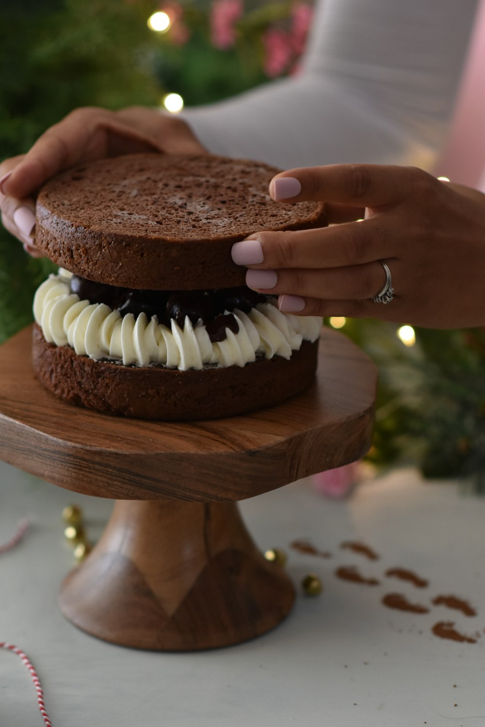 round brown cake