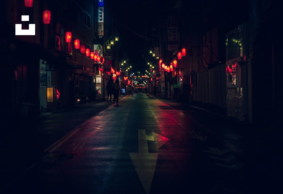 Silhouette of person standing beside road during nighttime photo – Free ...