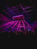 people performing on stage near partying people