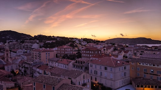 aerial photography of concrete buildings in Calvi France