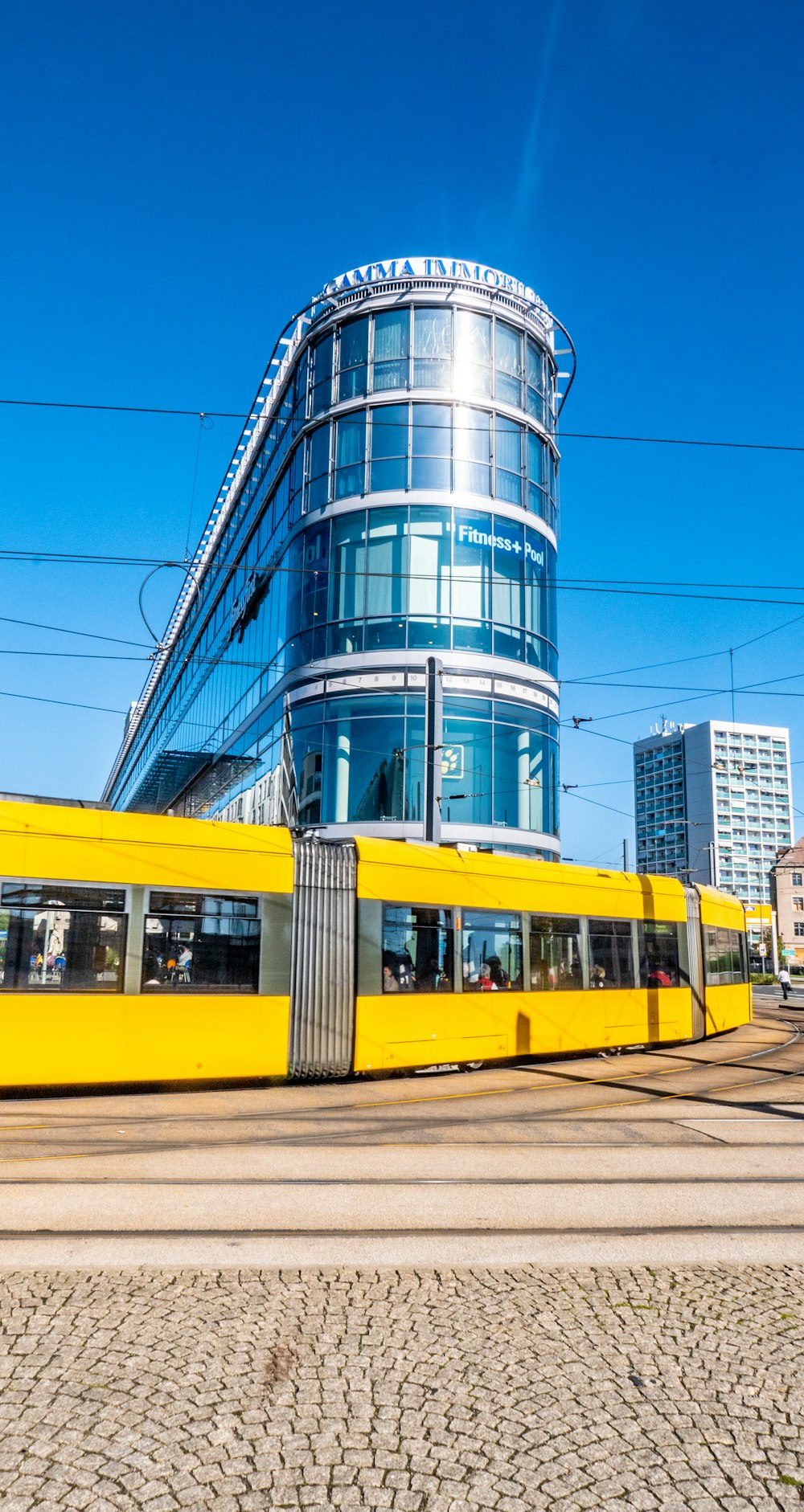 yellow and black train at daytime