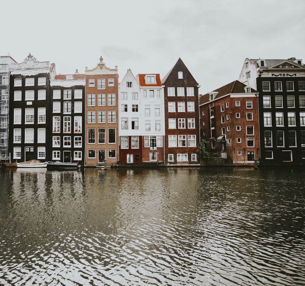 row of stone buildings