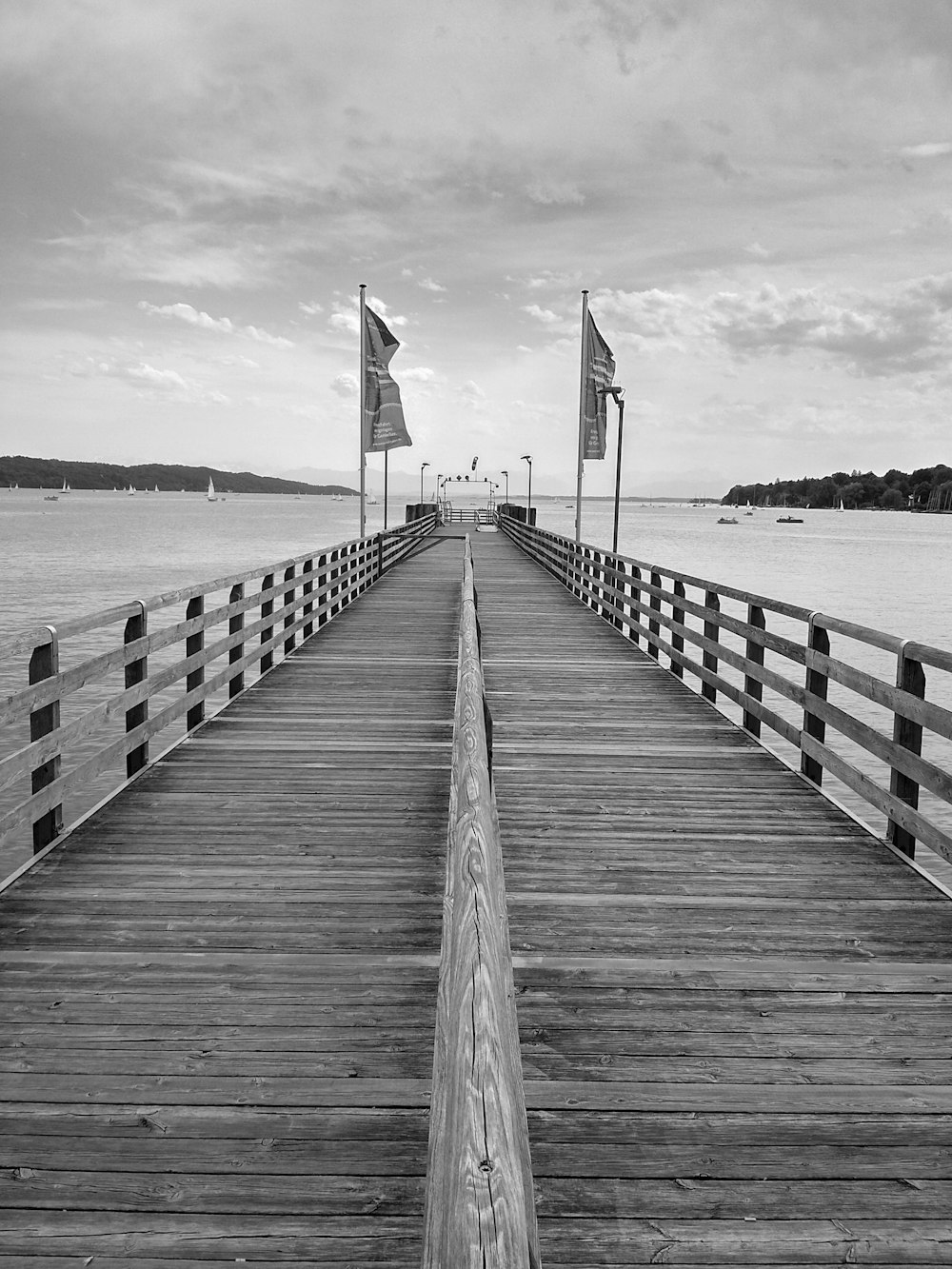 wooden dock near ocean