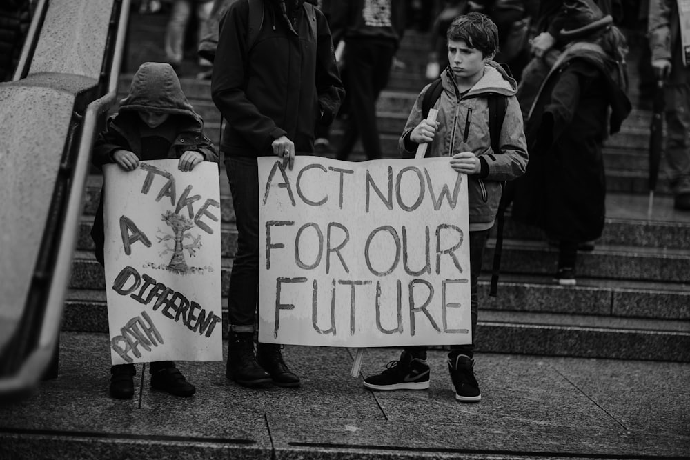 act now for our future signage