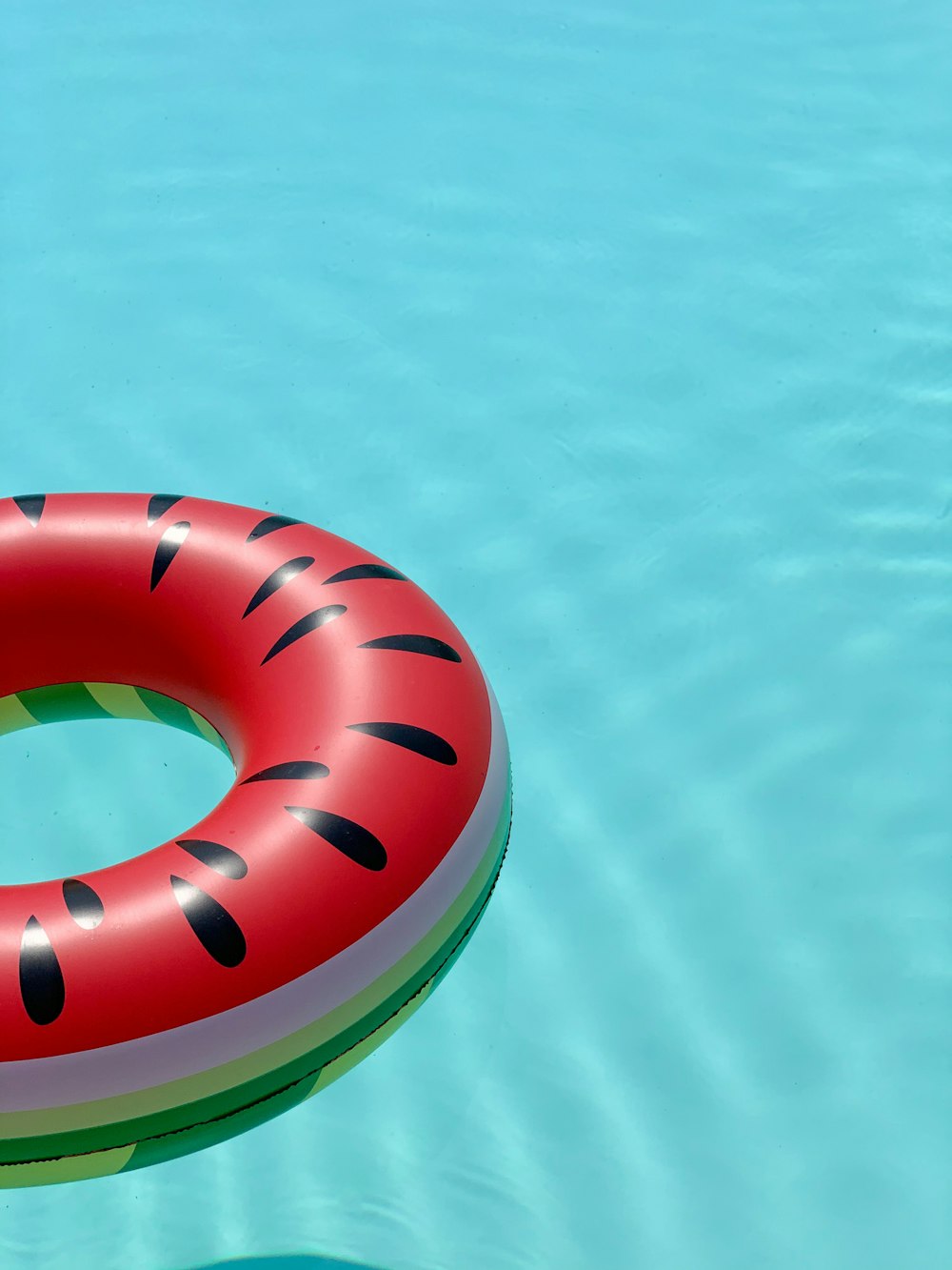 bouée de sauvetage rouge et verte sur piscine