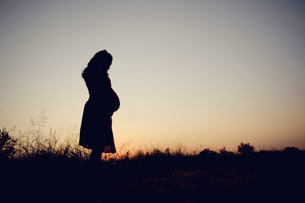 silhouette photography of woman