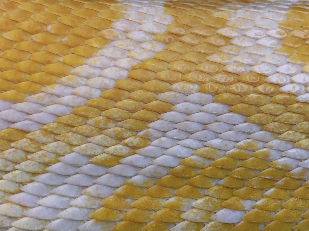 woven white and yellow straw surface