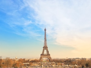 the eiffel tower towering over the city of paris