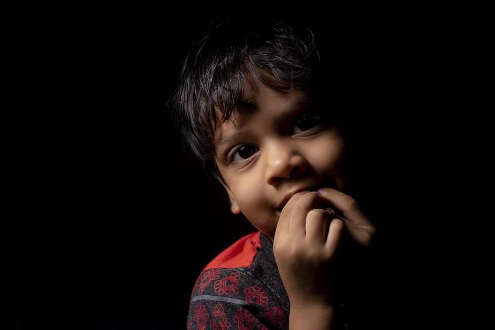 portrait photography of a boy