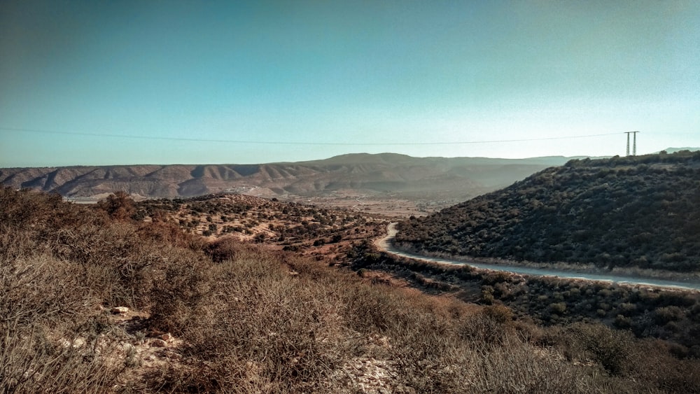 wide-angle photography of mountain range during daytime