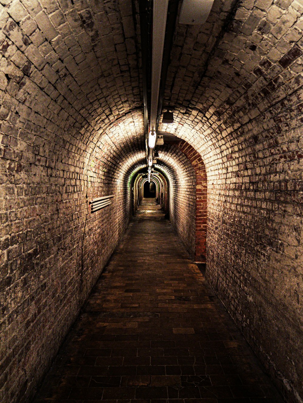 brown concrete tunnel