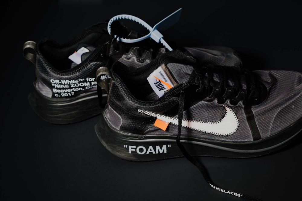 Pair of gray Nike Off-White running shoes photo – Free Grey Image on  Unsplash