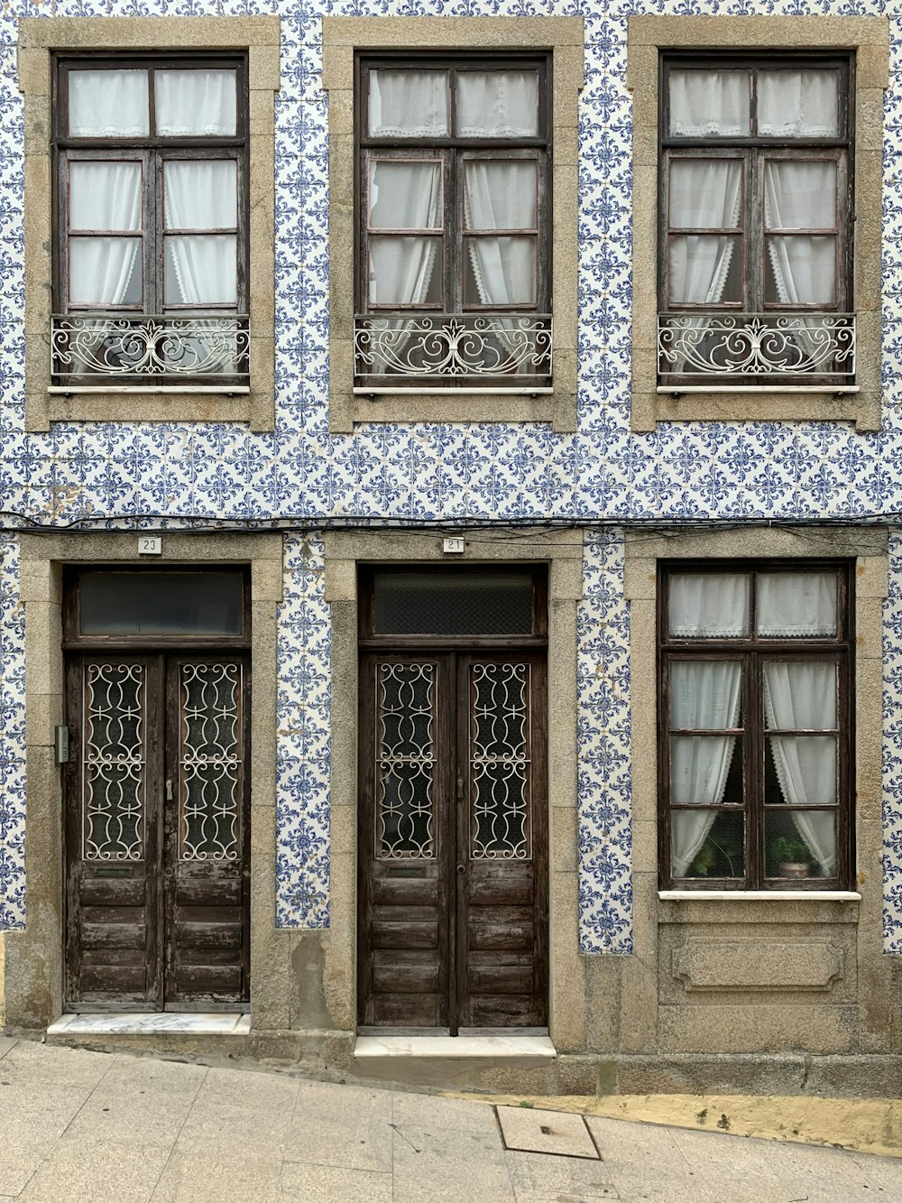 brown wooden door