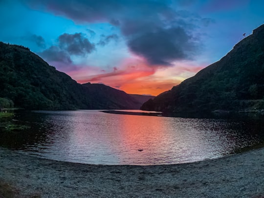 mountain ranges in Glendalough Upper Lake Ireland