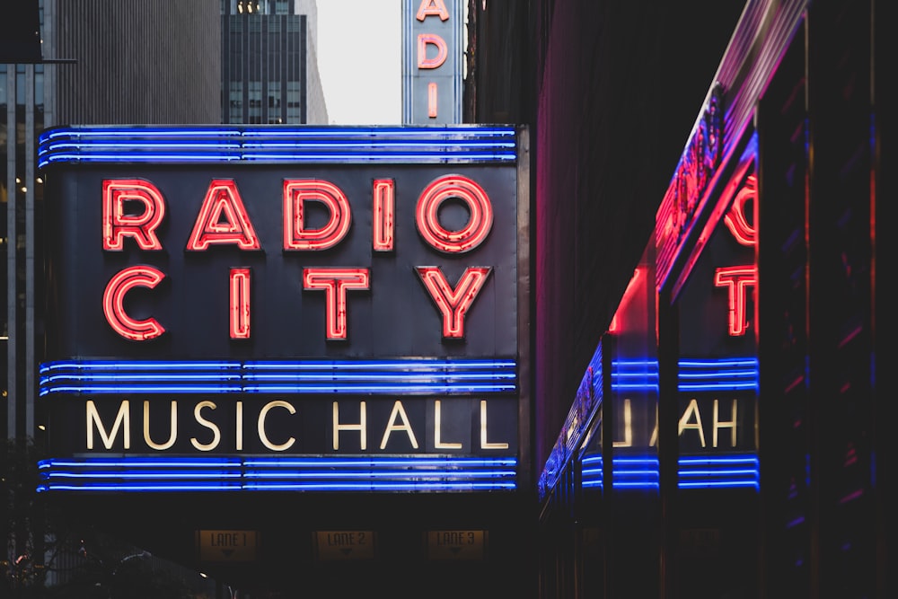 Radio City music hall signage