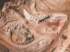 aerial photo of desert