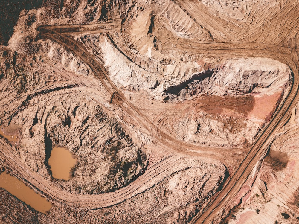 Foto aérea del desierto