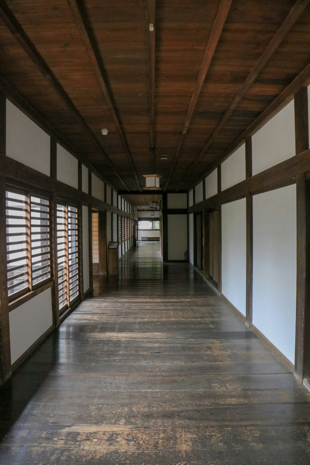 white and brown wooden house