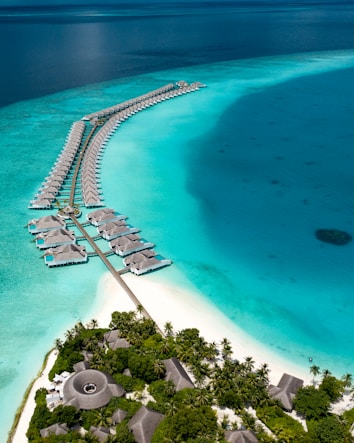 Gazebu on blue sea at daytime