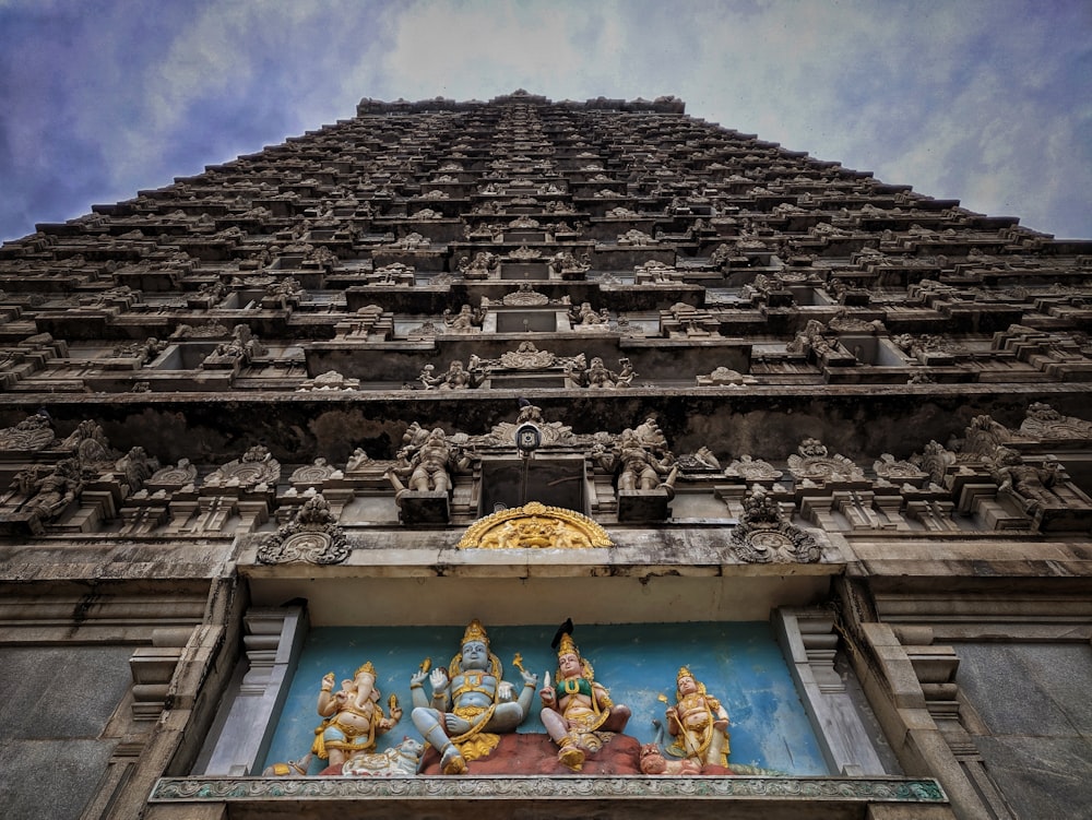 low angle photography of concrete building