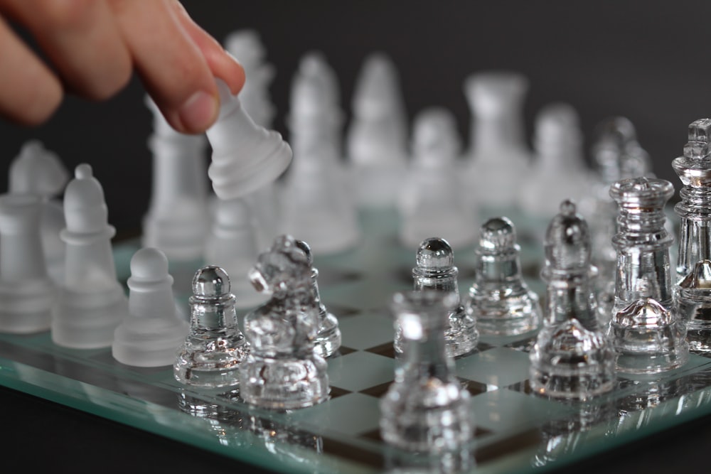 person playing chess