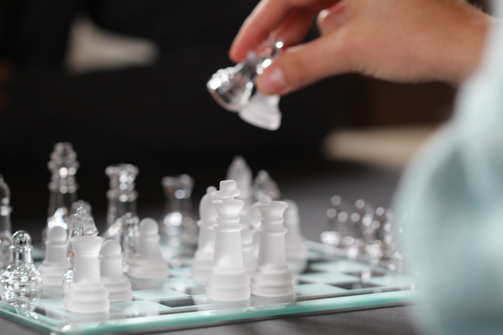 person playing chess