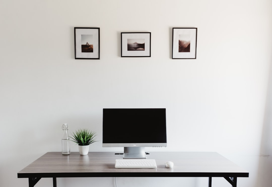 Unsplash image for minimal desk setup