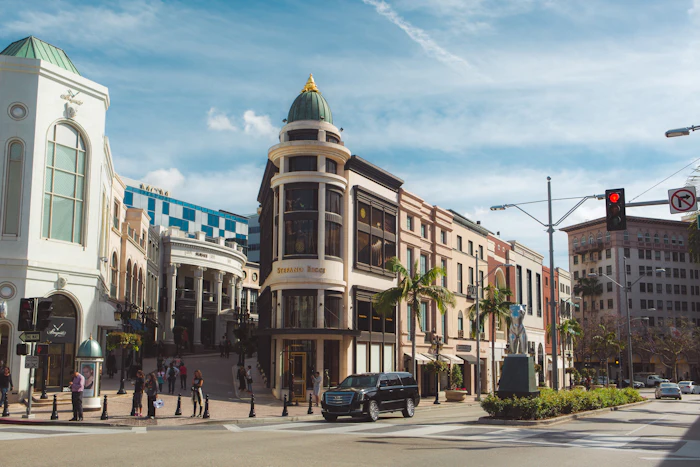 Rodeo Drive shopping district, Beverly Hills, California