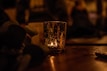 A cozy scene with lit candles creating a warm atmosphere.
