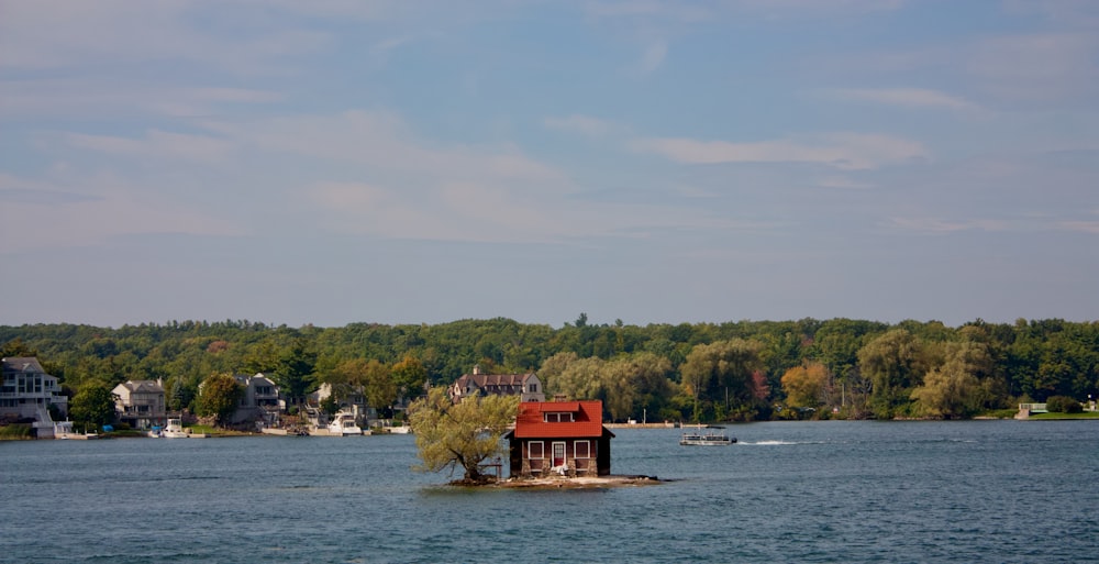 house in middle of lake