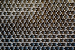 An array of custom metal designs ready for installation.