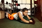 Person using ab roller