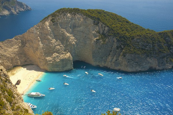 Green island aerial scenery — Zakynthos, Greece