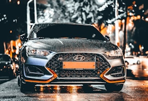 parked black Hyundai vehicle