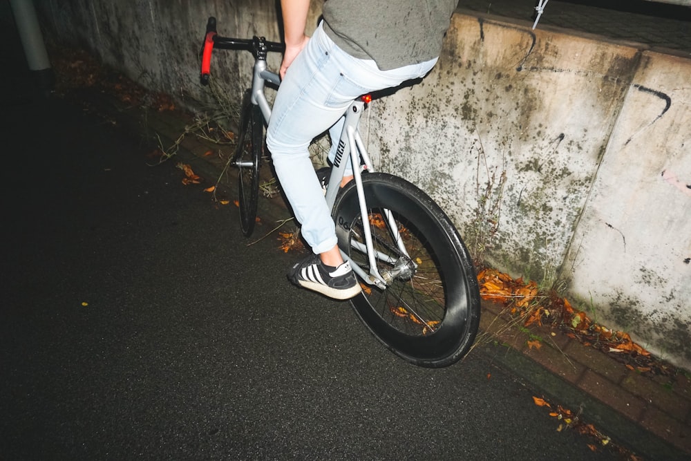 person riding bicycle