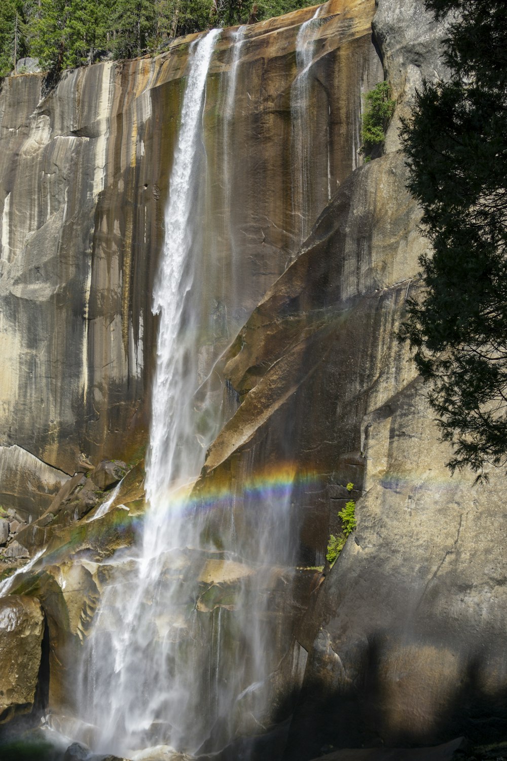 shallow focus photo of waterfalls during daytime